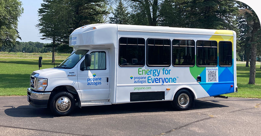 Bus powered by propane autogas